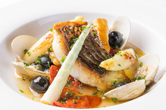 黒鯛とホワイトアスパラのフリカッセ　セット