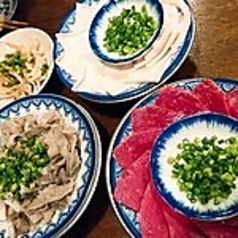 刺身盛2人前（ハツ・血管・千枚・酢もつ4点盛）