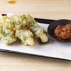 ささみのしそ天ぷら～梅肉ソース添え～