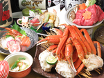 A5ランク千屋牛＆焼きズワイガニ付き贅沢宴会コース120分飲み放題付き♪