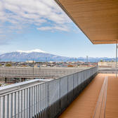 晴れた日には鳥海山が一望できます