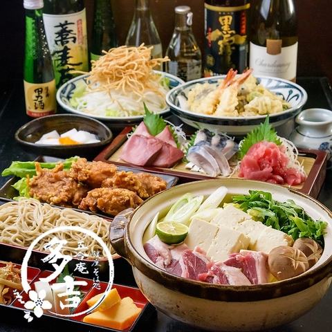 【東銀座駅から徒歩1分】宴会◎貸し切り◎名物のから揚げが堪能できる、蕎麦居酒屋！