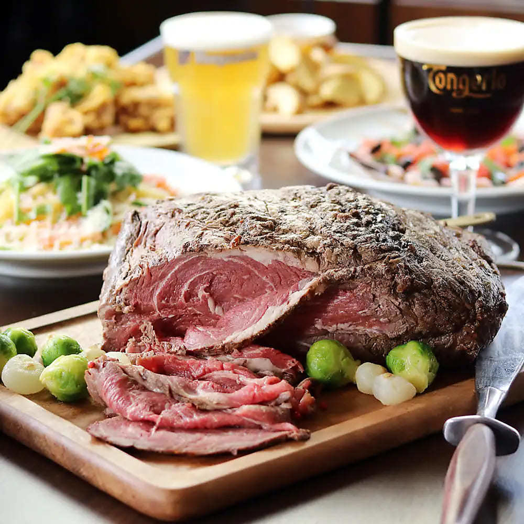 自家製ローストビーフの食べ放題は5,500円(税込)ご用意！ベルギービールも飲み放題！