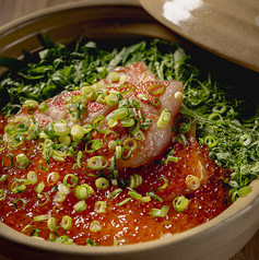 金目鯛といくらの豪華土鍋飯