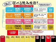生ビールの付いた飲み放題