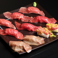 東京食肉市場直送の厳選した黒毛和牛「肉寿司」♪