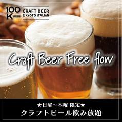 クラフトビール＆京都イタリアン 100K（CRAFT BEER & KYOTO ITALIAN 100K）のコース写真