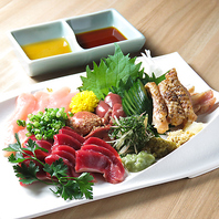 こだわり仕入れの地鶏刺し