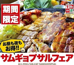 金土日祝/期間限定価格】サムギョプサルと韓国料理食べ放題コース 税込