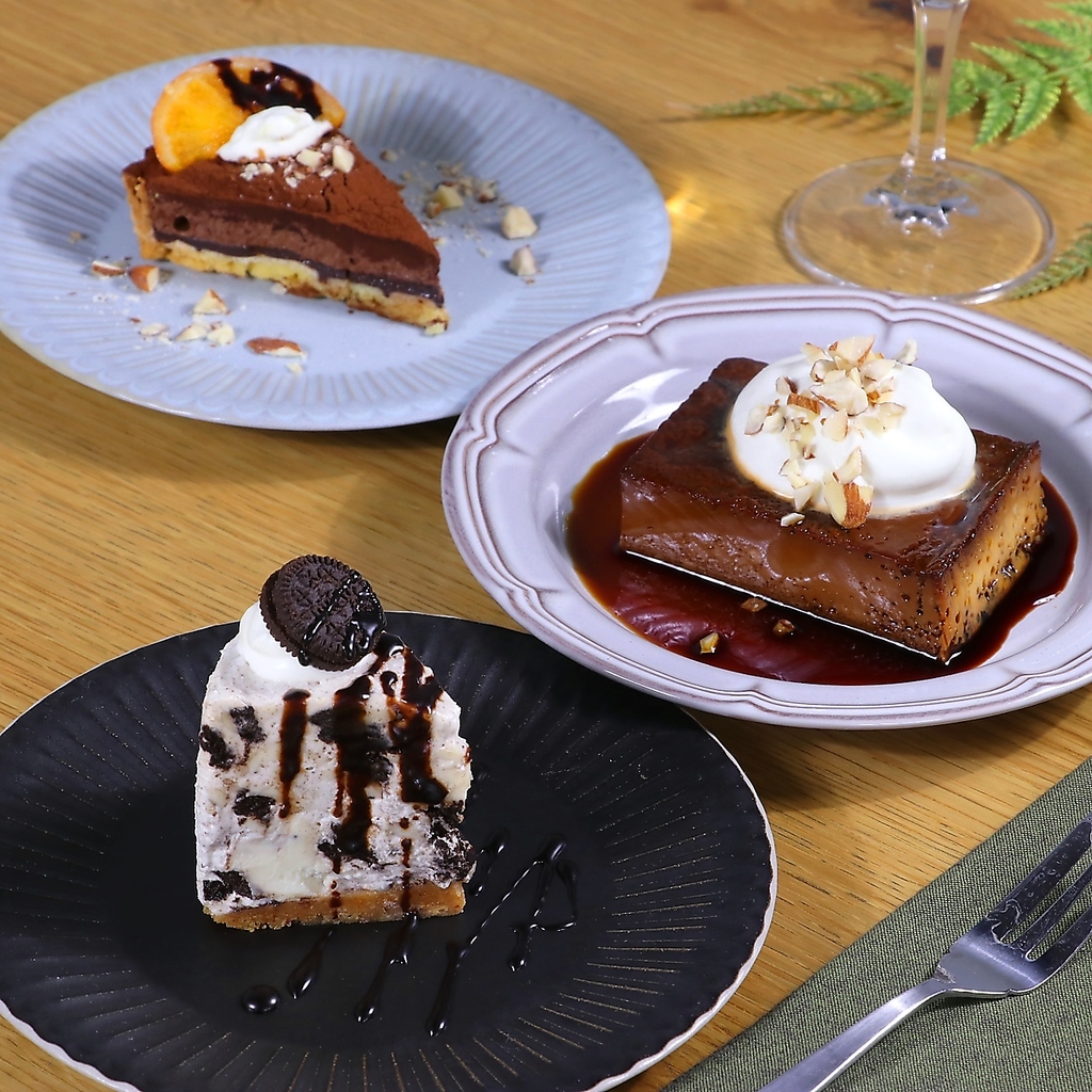 〆のデザートに♪自家製スイーツは夜もお楽しみいただけます！チーズケーキやプリンが大人気！