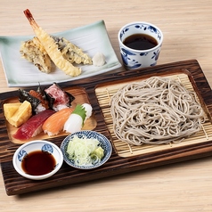 海老天付寿司せいろ蕎麦