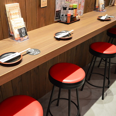 カウンター席です