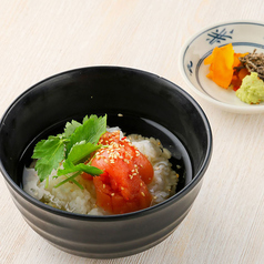 〆の明太出汁茶漬け