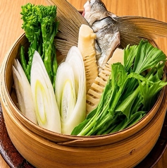 お魚と季節野菜のせいろ蒸し