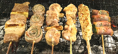 串物炭火焼き盛合せ（6本）