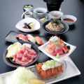 料理メニュー写真&nbsp;とんかつと刺身と更科そば御膳