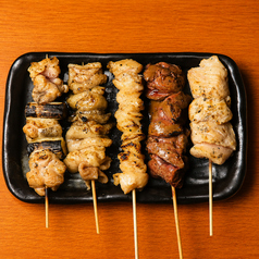 大山地鶏の串焼き盛り合わせ5種