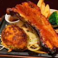 料理メニュー写真&nbsp;ハンバーグ&スペアリブ 150g