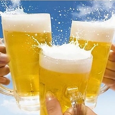 乾杯はまずはビールから♪お手頃な金額で楽しめる！