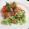 料理メニュー写真 伊豆沼豚　バラ塩ネギソース