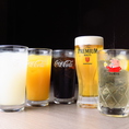 単品飲み放題はノンアルコールのみとアルコールの２つのパターンでご利用いただけます。