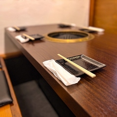 ゆったり座れる掘りごたつ!人気なので早めの予約がおすすめ