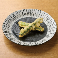 《野菜》アスパラ天(一個)/しいたけ天(一個)/とうもろこし天(一個)各
