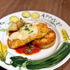 鶏ムネ肉のピカタ&焼きリゾット