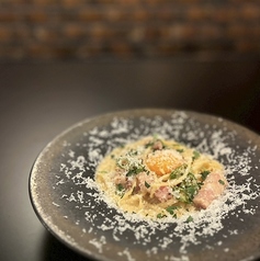 青唐辛子のカルボナーラ