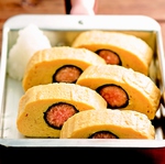 当店自慢！ふわっふわの卵にプチプチとした明太子の食感がたまらない明太だし巻き玉子580円(税抜)