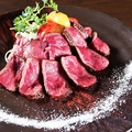 料理メニュー写真 国産黒毛和牛赤身ステーキ（100g～承ります）