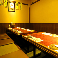 個室へのご案内、各種ご宴会お受けいたします。