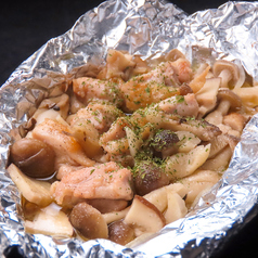 鶏ときのこのガーリックホイル