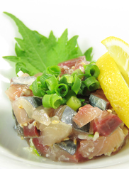 海鮮なめろう/白身魚酒魚和え　各