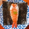 包み寿司/寿司ドック◆すしを包んで食べるスタイルが特徴で、口に入れる瞬間パリッとした食感が楽しめる。#海老　#いくら
