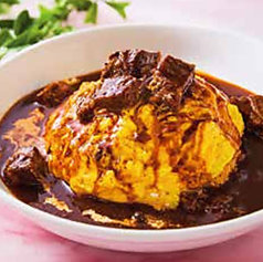 ごろっと牛肉オムライス