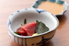 鯛又は鮪の胡麻ダレ掛け