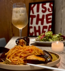 【定番パスタや創作パスタ】ムール貝のトマトパスタ