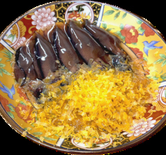ほたるいか沖漬け鶏カラスミ
