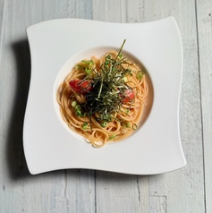 グリル明太子の和風スパゲティ