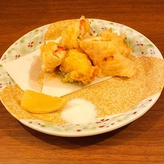 鶏ささみと明太子の天プラ