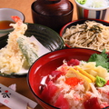料理メニュー写真 天ぷら蟹ちらしセット