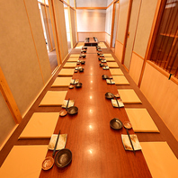 大人数での会にもご利用頂ける個室も