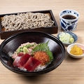 料理メニュー写真&nbsp;紅三種丼と蕎麦