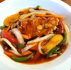 鯛の甘酢餡掛け