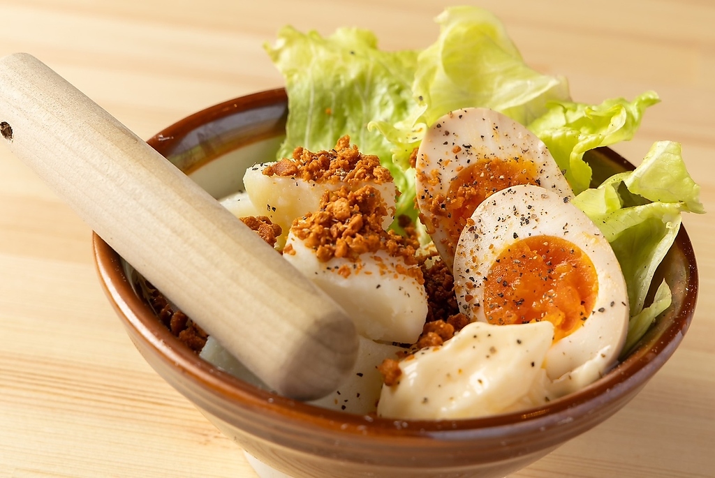 【手作りポテトサラダ】自分の好みの大きさに潰してお召し上がりください♪