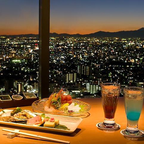 【恵比寿×夜景】天気がいい日には富士山も望める♪飲み放題付コースは3900円～★
