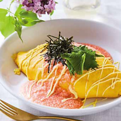 明太とろろオムライス
