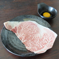 【炙り焼きしゃぶ】大きな黒毛和牛を1枚使った一品