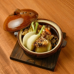 野菜と炭焼きおこげのぐつぐつ